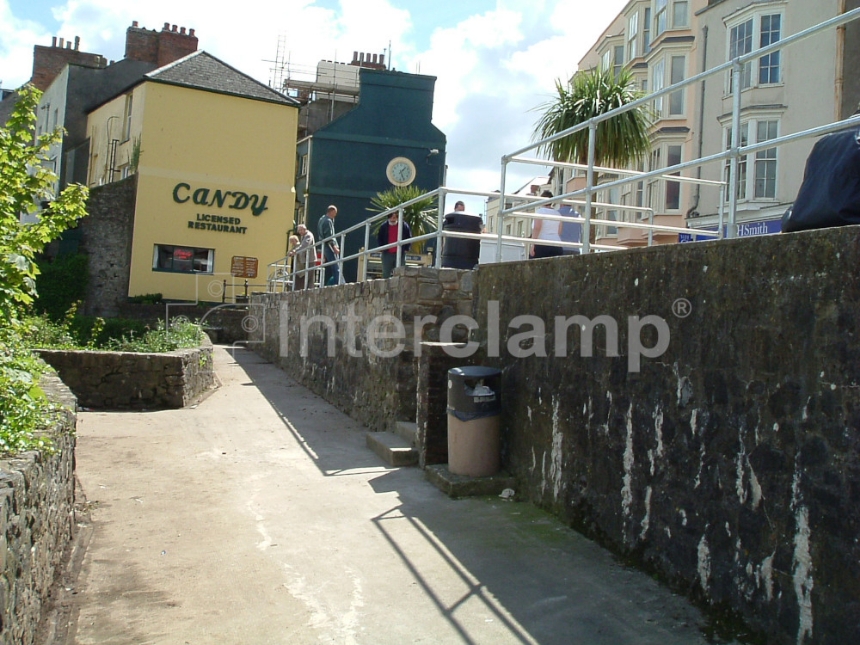 Seafront Pipe Clamp Pedestrian Handrailing